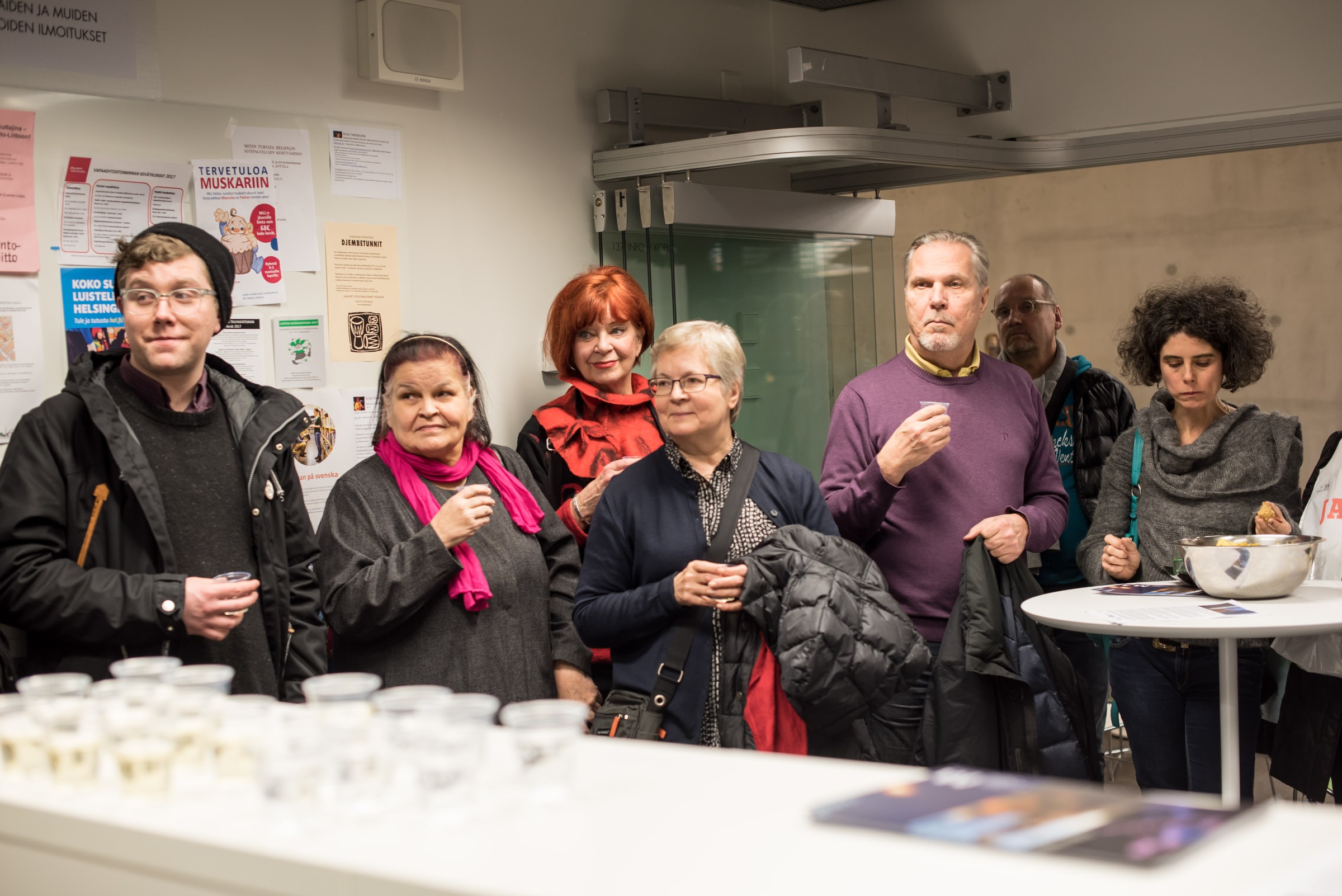 Exhibition opening, audience