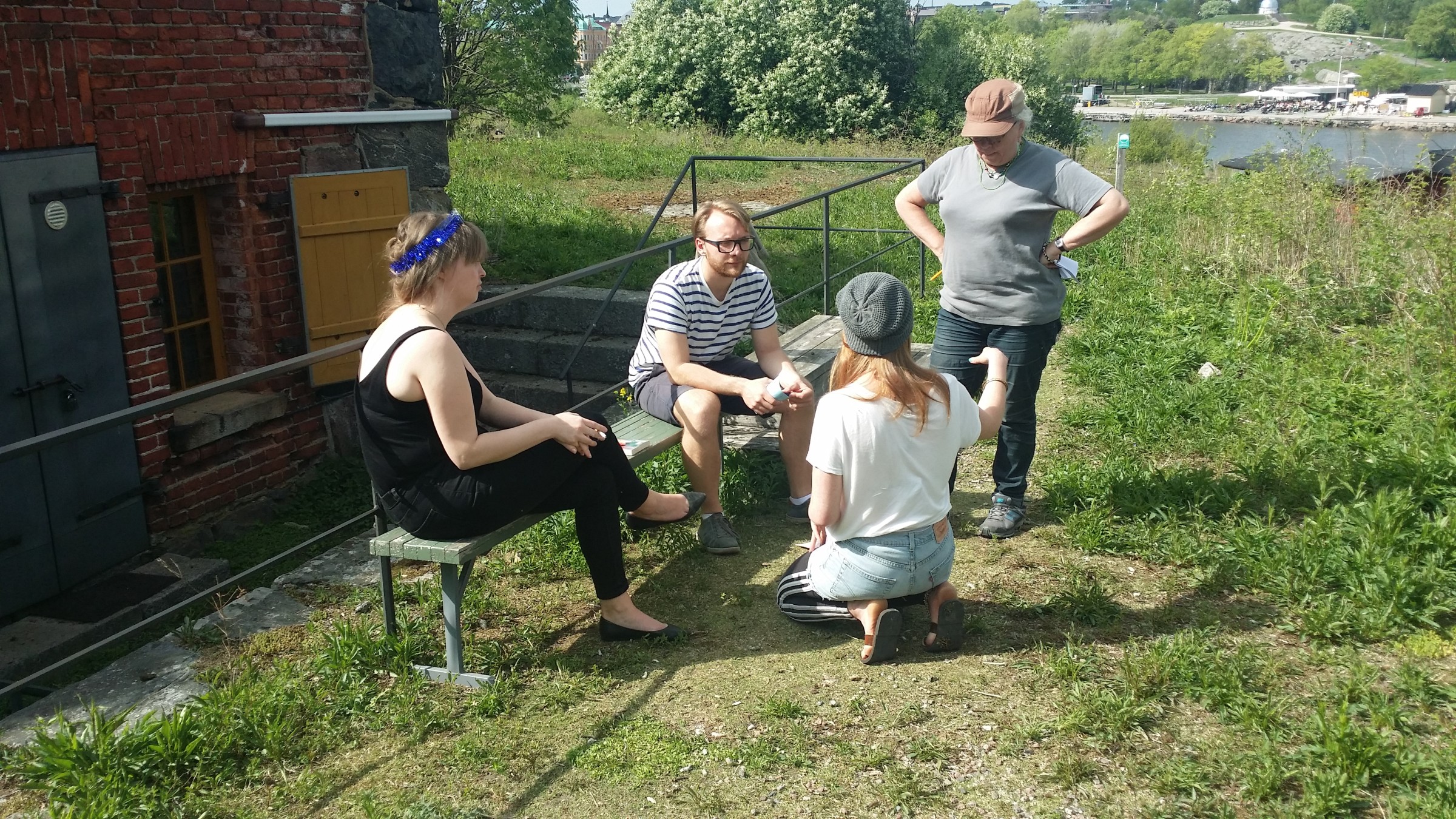 YKON team planning at Harakka island