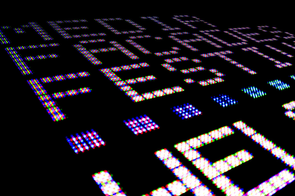 Media Facades Festival detail of LED screen