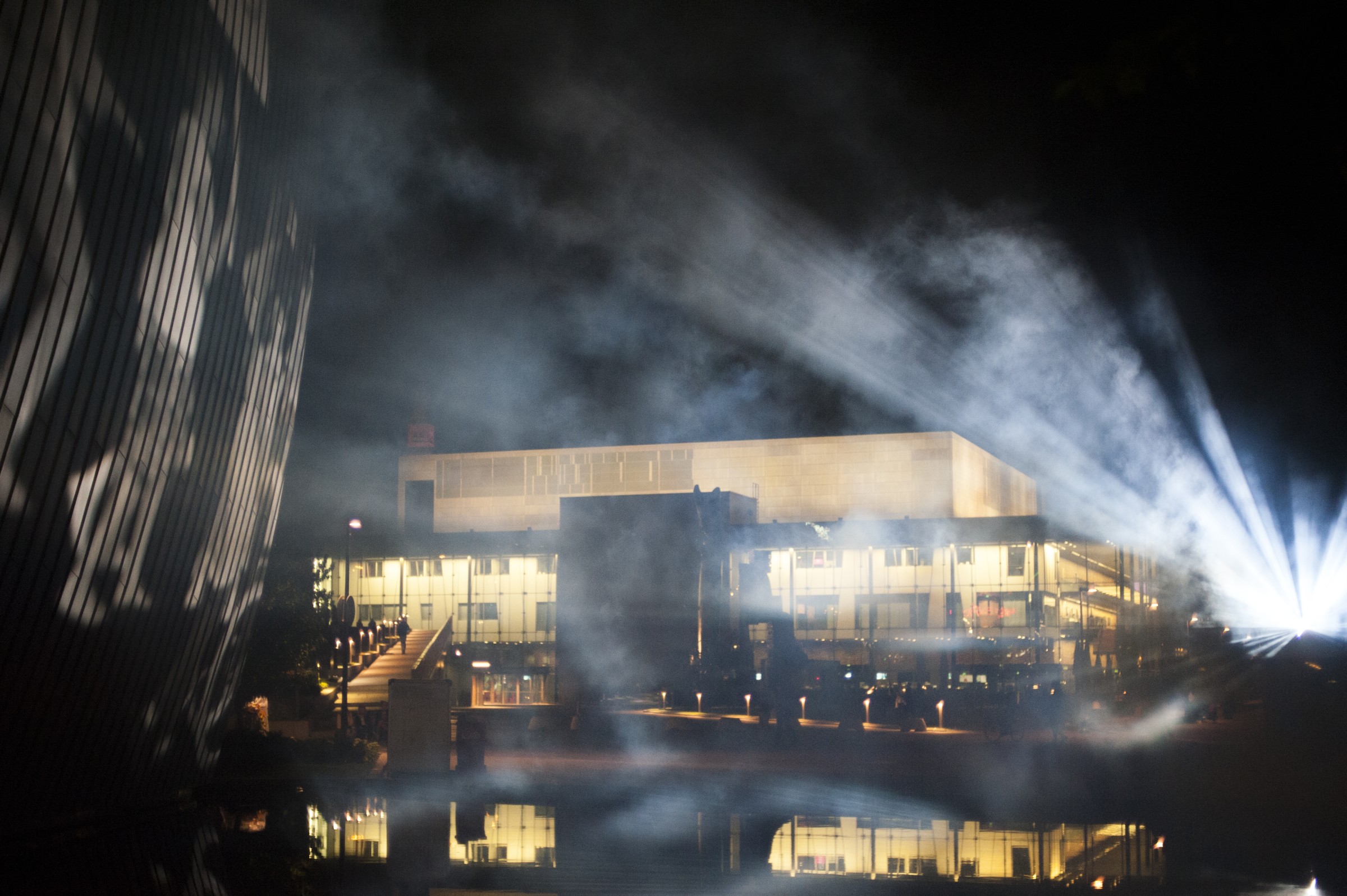 Spectre of People projection Music Hall background