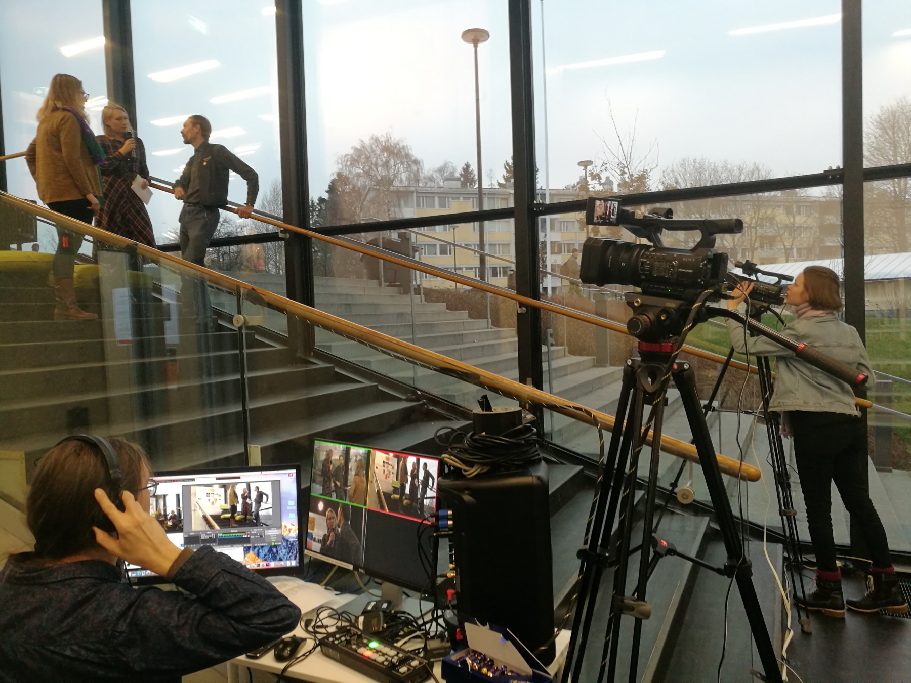 Maunula Staircase video shoot