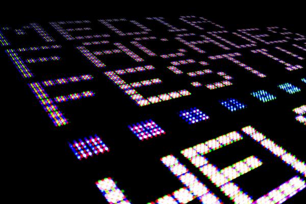 Media Facades Festival detail of LED screen