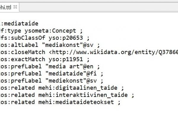 Media art at OMA ontology